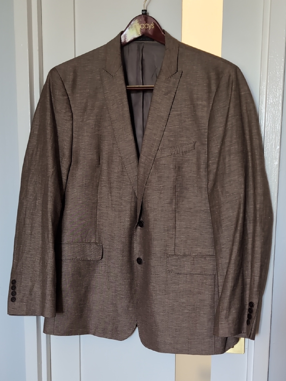 Calvin Klein Men's Brown Linen Blend Sport Coat